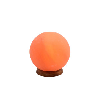 Beleuchteter Salzkristall PLANET – 2 kg Kugellampe