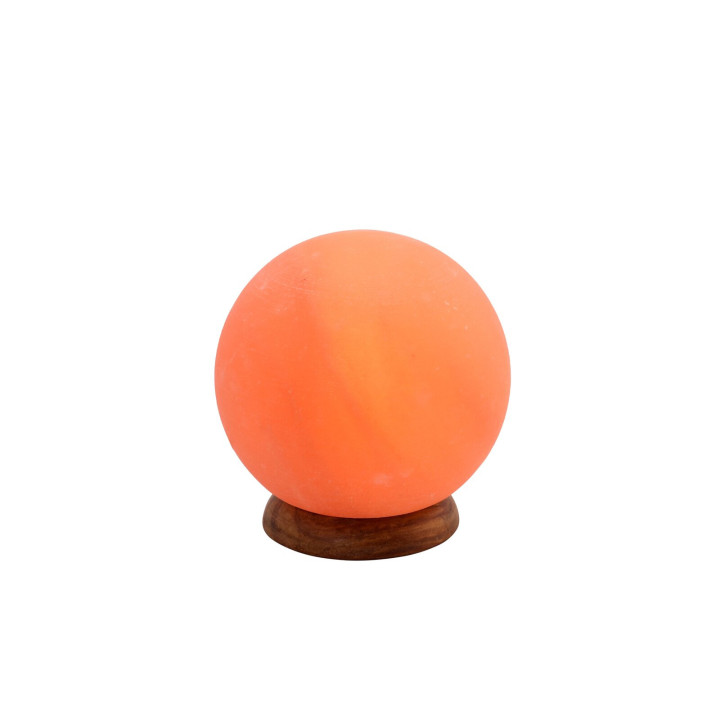 Beleuchteter Salzkristall PLANET – 2 kg Kugellampe