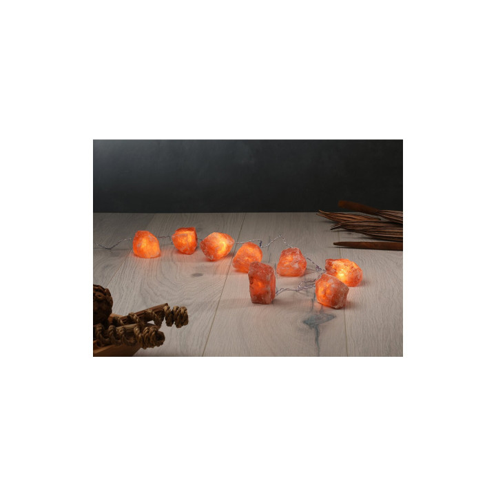 LEUCHTKRISTALLE  – 8 Salzkristalle inkl. LED‑Lichterkette